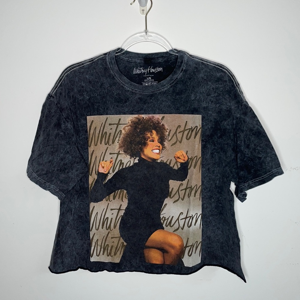 Whitney Houston cropped graphic t-shirt